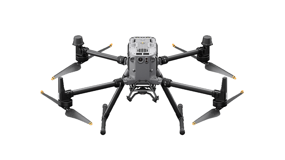 DJI M350 police drone transparent background.