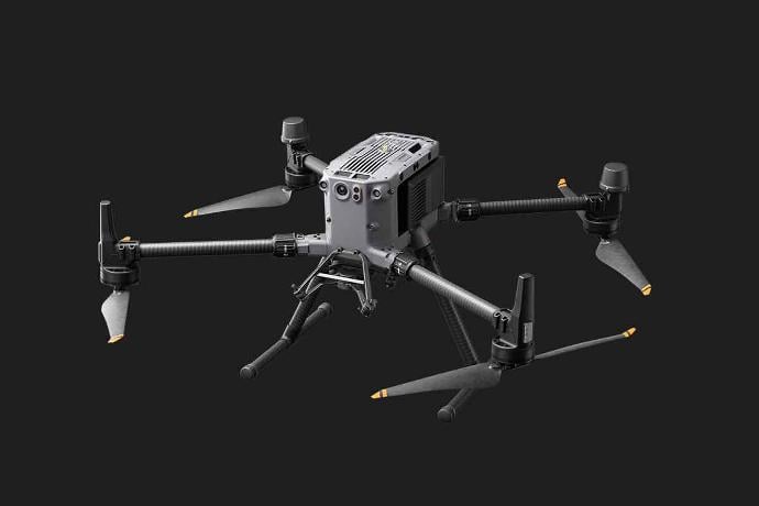 DJI M350RTK drone prepared for launch.