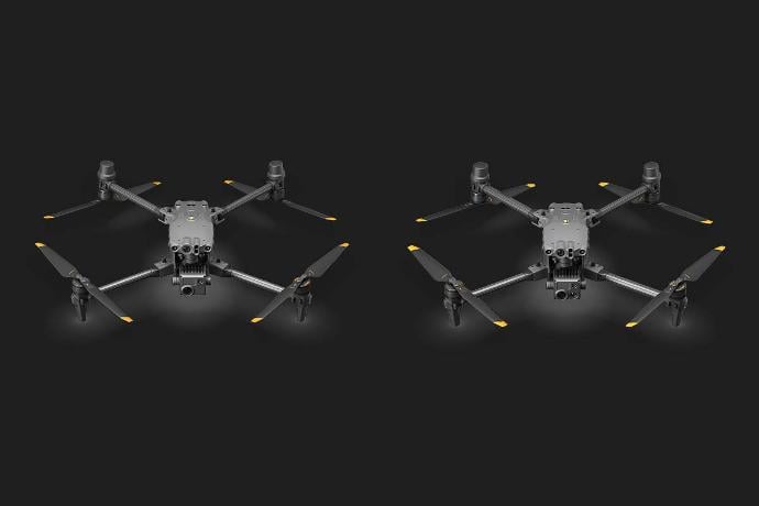 DJI M30 and M30T side by side.