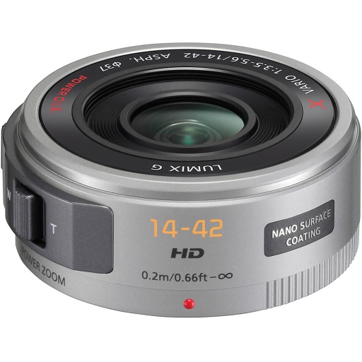 [131-101-1001] Panasonic LUMIX G X Vario PZ 14-42mm f/3.5-5.6 ASPH POWER O.I.S. Lens (Silver)